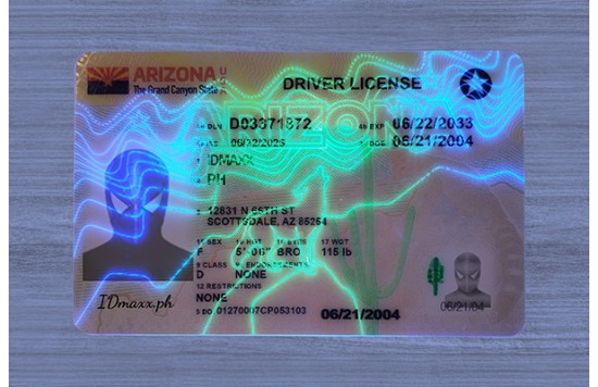 Arizona Fake id front side