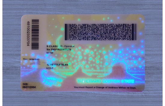 Arizona Fake id front side