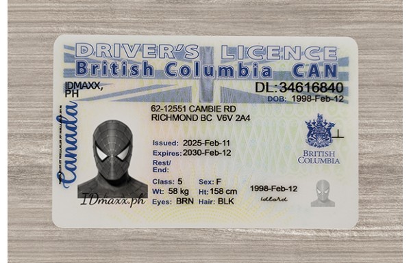 British Columbia IDs (2025 Version)
