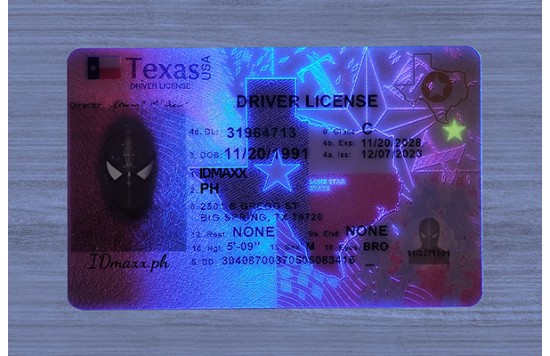 Texas Fake id front side