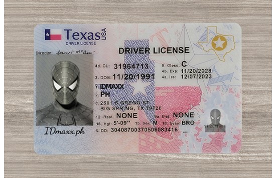 Texas Fake id front side