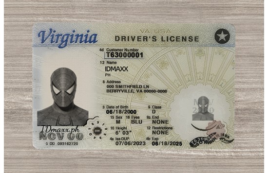 Virginia Dirvers Licence (2025 Version)
