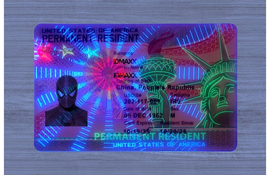 Green Card Fake id front side