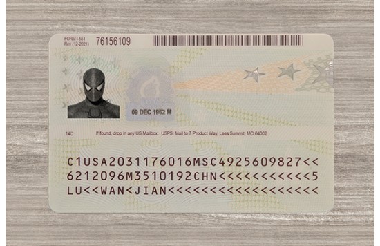 Green Card Fake id front side