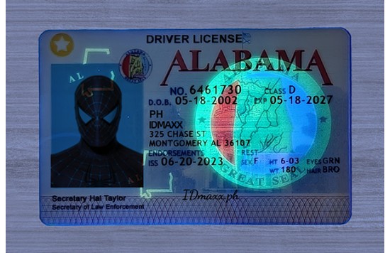 Alabama Fake id front side