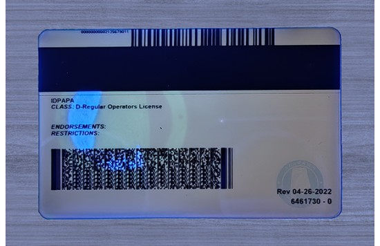 Alabama Fake id front side