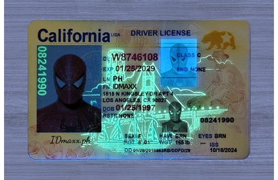 California Fake id front side