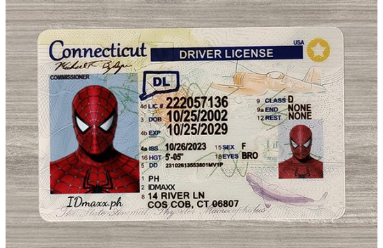 Connecticut Fake id front side