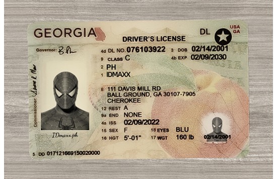 Georgia Fake id front side