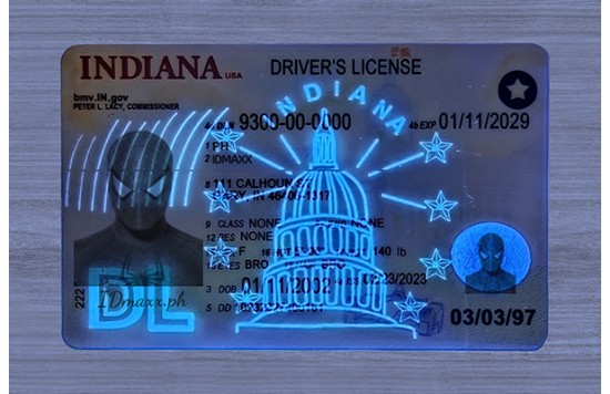Indiana Fake id front side