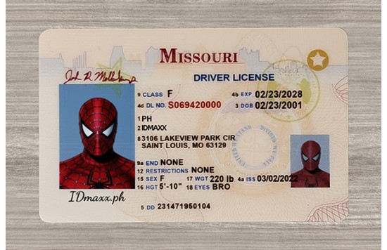 	 Missouri Fake id front side
