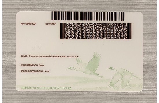 Nebraska Fake id front side