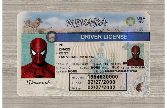 Nevada Fake id front side