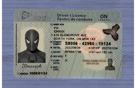 Ontario Fake id front side