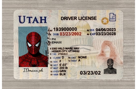 Utah Fake id front side