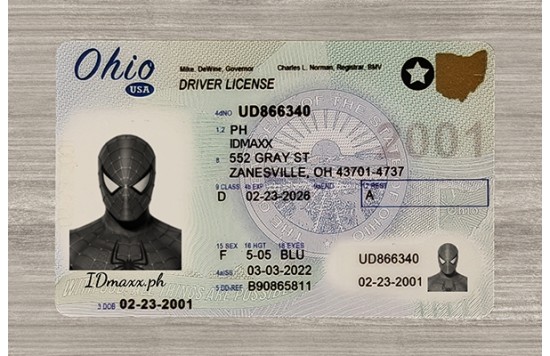 Ohio Fake id front side